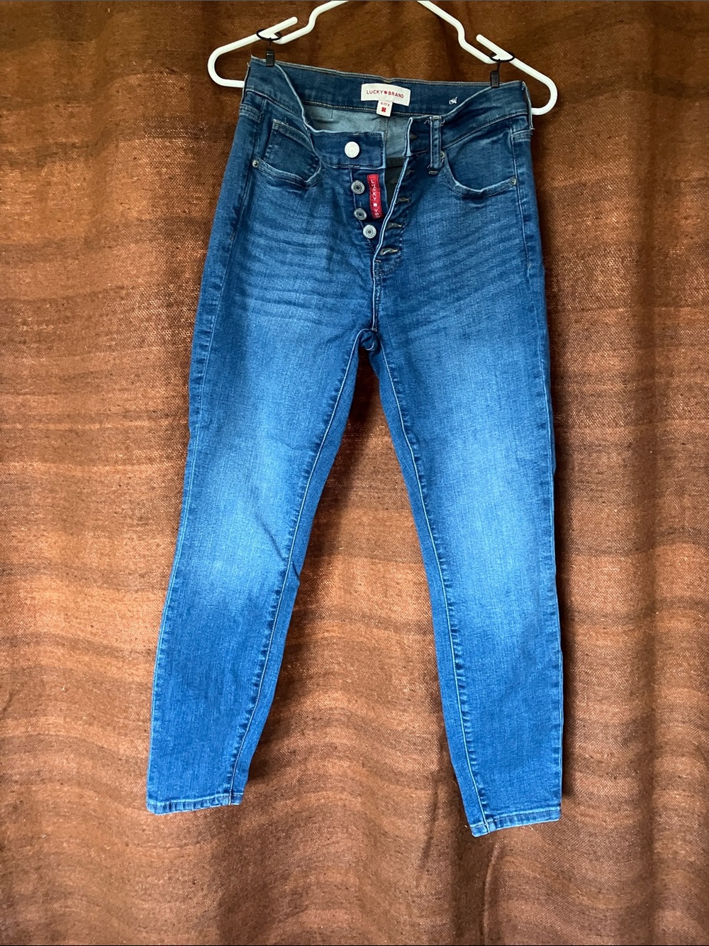 Lucky Brand Women's Dark Blue High-Rise Skinny Jeans